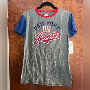 NWT NFL Women's NY Giants Gray and Red T shirt size S